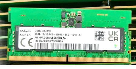 Ram DDR5 12GB 5600Mhz Hynix Laptop Chính hãng - Bảo hành 3 năm