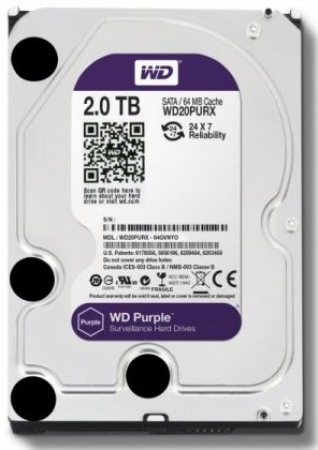 Ổ Cứng HDD 2TB Western Digital Purple 2000GB 64MB WD20PURX SATA3 6Gbs 3.5"inch Dùng Cho Camera Karaoke Máy Tính Thiết Bị Lưu Trữ Bảo Hành 24 Tháng Giá Rẻ Tốt Nhất