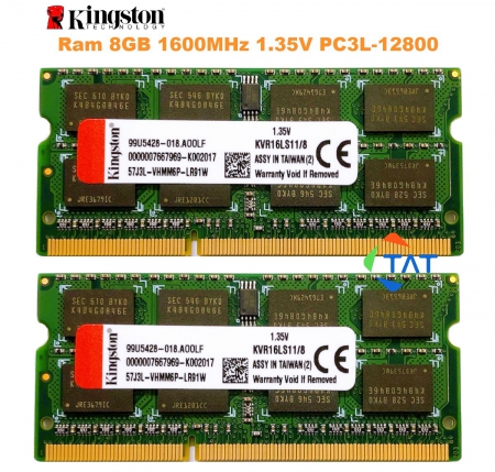 Ram Laptop Kingston 8GB 1600MHz 1.35V PC3L-12800 Chính Hãng - Bảo hành 36 tháng