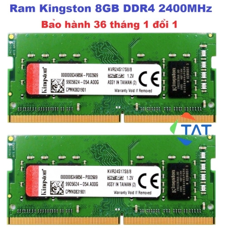 Ram Laptop Kingston 8GB DDR4 2400MHz Chính Hãng