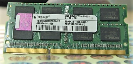 Ram Laptop Kingston DDR3 2GB 1066MHz PC3-8500 1.5V Sodimm
