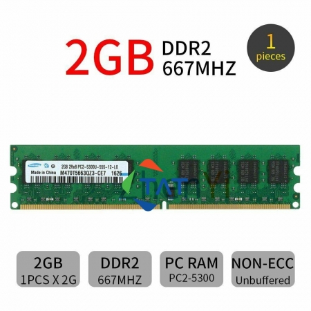 Ram Samsung 2GB DDR2 667MHz 1.8V PC2-5300 PC Desktop