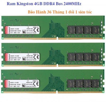 Ram Kingston 4GB DDR4 2400MHz Dùng Cho PC Desktop