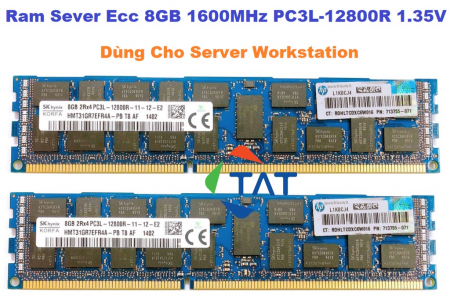 Ram Server Hynix 8GB 1600MHz PC3L-12800R 1.35V ECC Registered