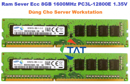 Ram Server Samsung 8GB 1600MHz PC3L-12800E 1.35V ECC Unbuffered