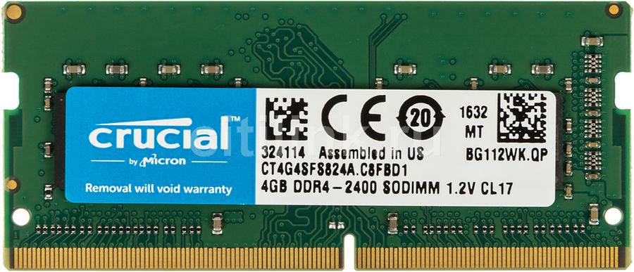 Bán RAM Laptop Crucial 4Gb DDR4 bus 2400MHz PC4 chính hãng giá rẻ nhất