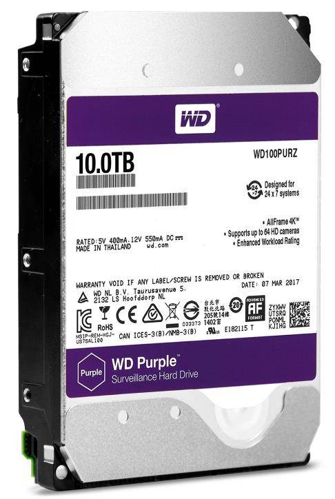 Ổ cứng HDD WD PURPLE 10TB- WD100PURZ