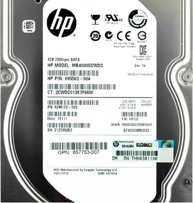 Ổ cứng HDD Server HP 4TB 7.2K RPM SATA III 3.5 INCH
