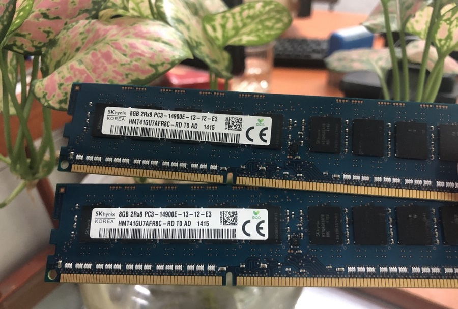 RAM 8GB ECC Unbuffered Server Hynix DDR3 Bus 1866MHz Udimm PC3-14900E 1.5V  Chính Hãng