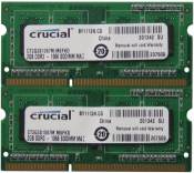 Ram Laptop Crucial Micron 2GB DDR3 1066MHz PC3-8500 1.5V Sodimm