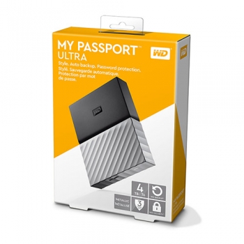 Ổ cứng WD My Passport Ultra 4TB WDBFKT0040BGY - Black Gray
