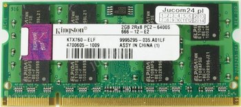 Ram Laptop Kingston 2GB DDR2 800MHz PC2-6400 1.8V Sodimm