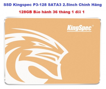 SSD Kingspec 128GB SATA3 2.5 inch P3-128 chính hãng - Bảo hành 36 tháng