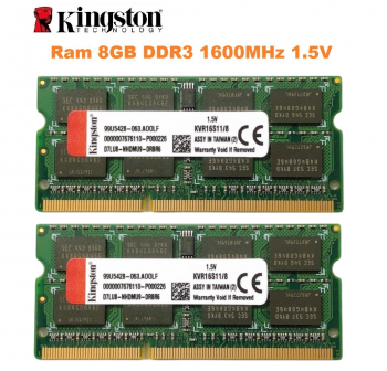 Ram Laptop Kingston 8GB DDR3 1600MHz 1.5V PC3-12800 Chính Hãng