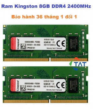Ram Kingston 8GB DDR4 2400MHz Dùng Cho Laptop Macbook - Mới Bảo hành 36 tháng
