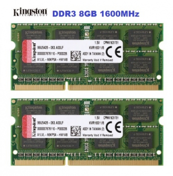 Ram Laptop Kingston DDR3 8GB 1600MHz PC3-12800 1.5V Sodimm - BH 36 tháng