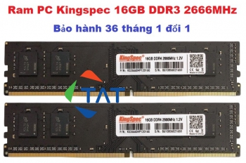 Ram PC Kingspec DDR4 16GB (1x16) 2666MHz Chính Hãng - Mới Bảo hành 36 tháng