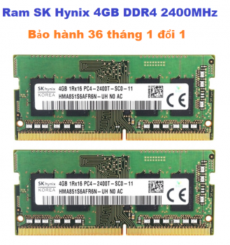 Ram Laptop SK Hynix 4GB DDR4 2400MHz - Bảo hành 36 tháng 1 đổi 1